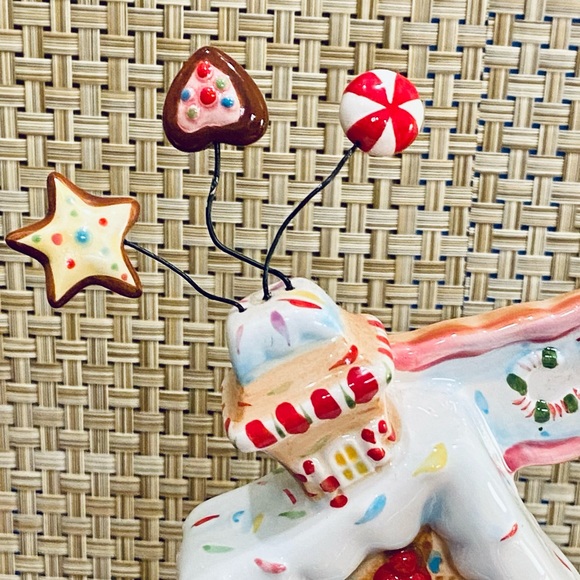 🎄🌟HP🌟Ceramic Gingerbread Windmill Cookie Bakery Christmas Decor Candle Holder - Picture 3 of 9